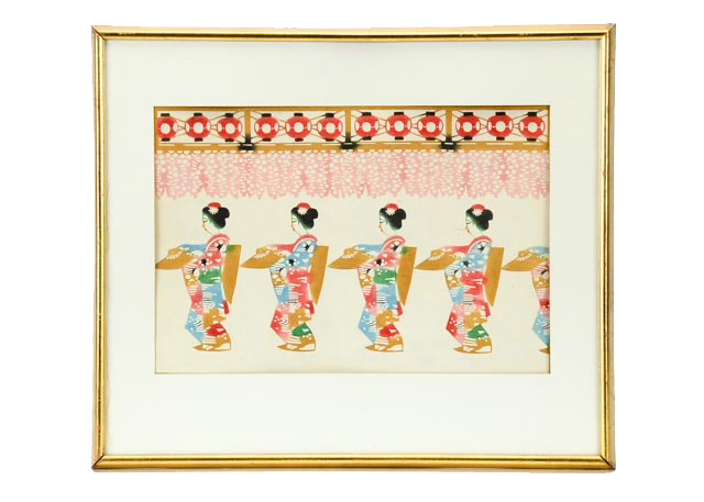 Ninjiro Inagaki "Miyako Odori" Woodblock Hand Print