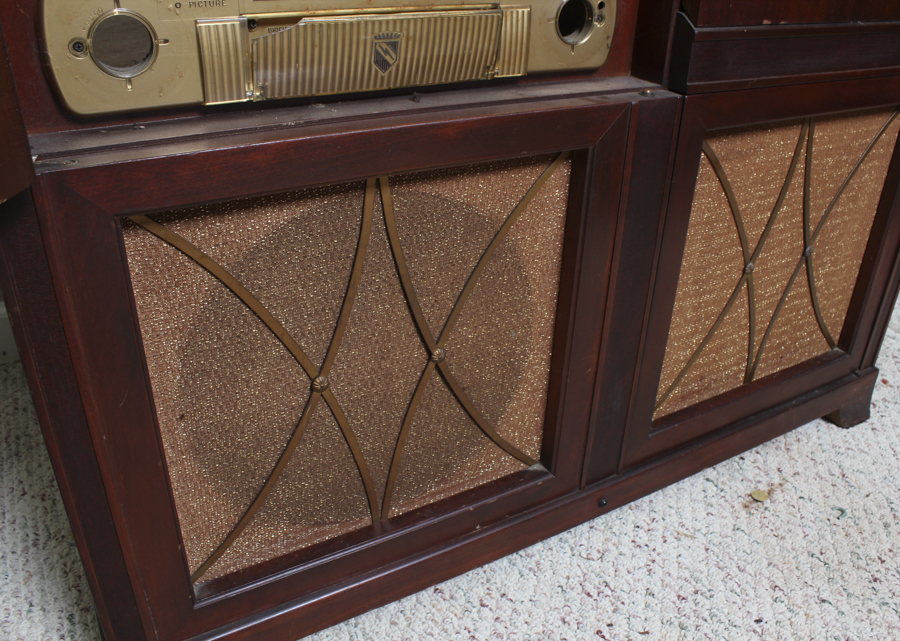 Vintage Cherry Stained Admiral Television Cabinet
