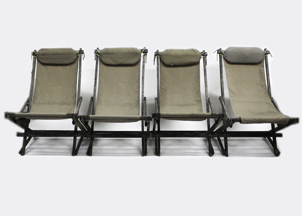 Set of Four Rustic Lawn Chairs