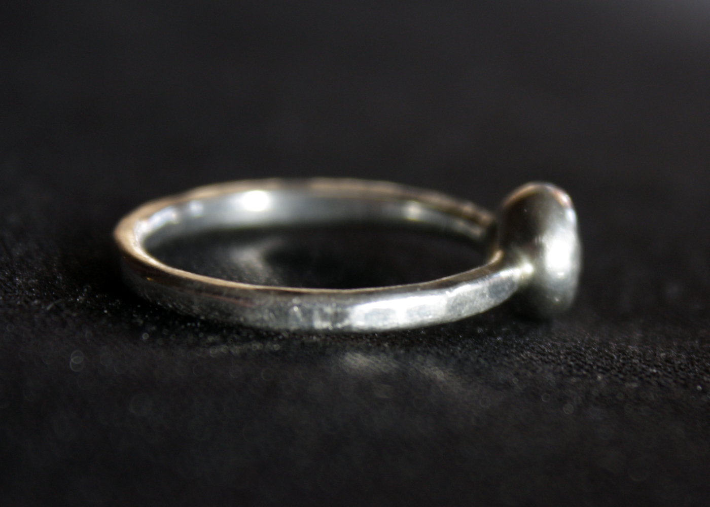 5mm White Sapphire Sterling Ring