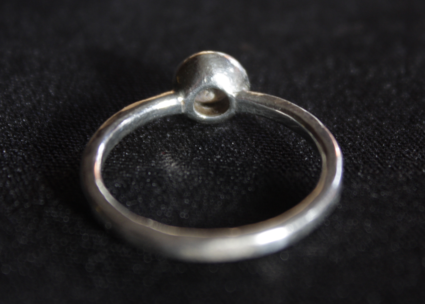 5mm White Sapphire Sterling Ring