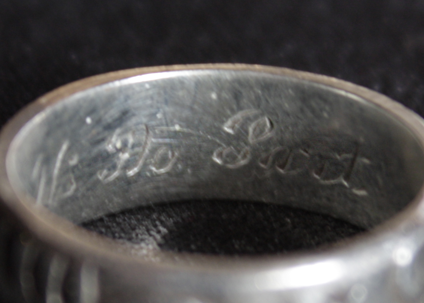 Sterling Silver Skeletons Wedding Band