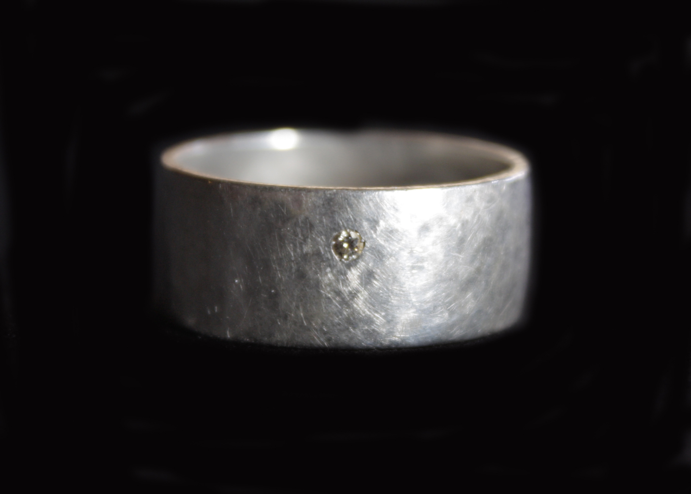 Men's 0.5 Carat Brown Diamond and Sterling Wedding Band