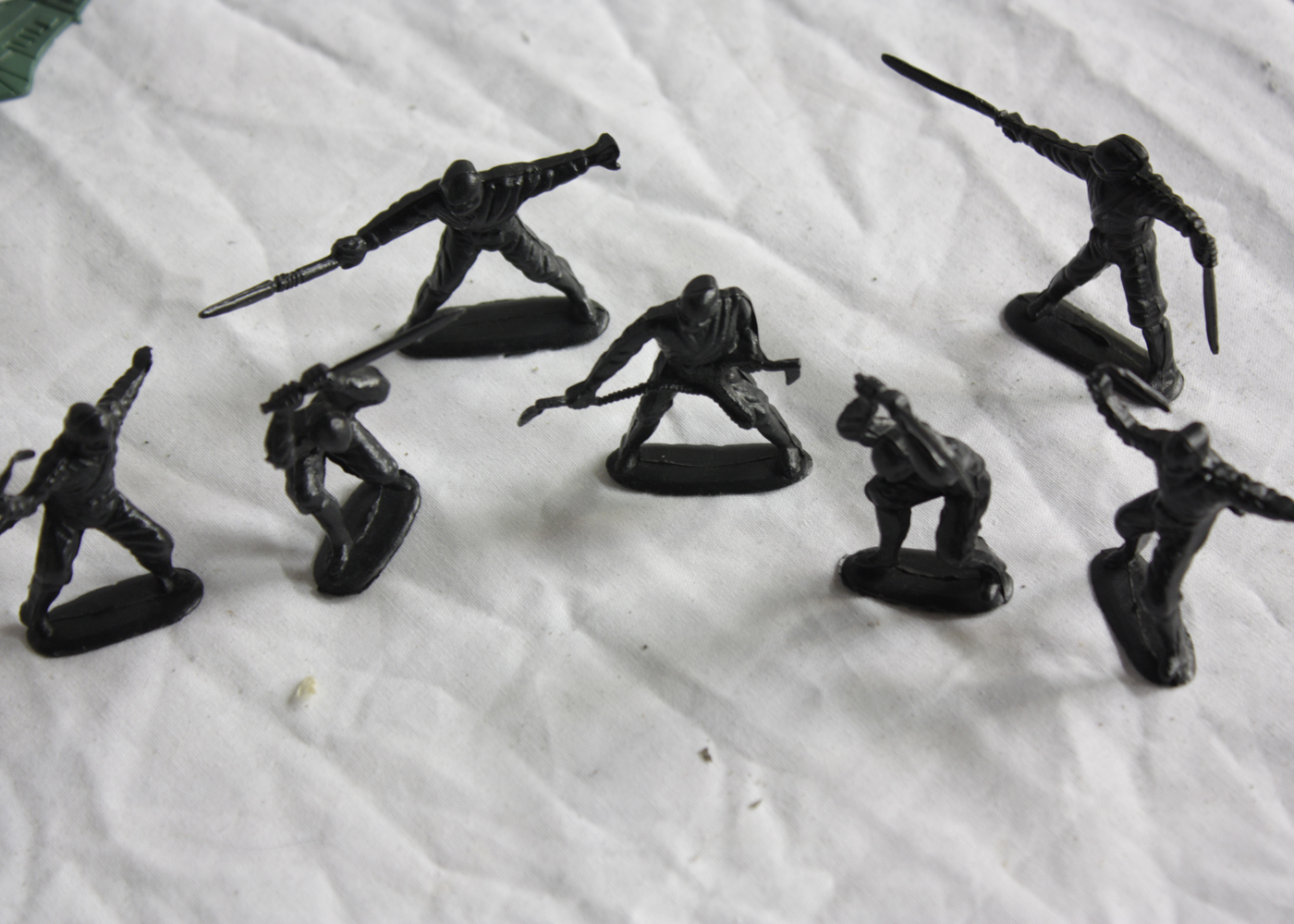 Vintage Plastic Toy Soldiers, Ninjas and Native American Warriors