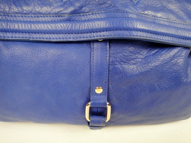Sabina Blue Leather Handbag