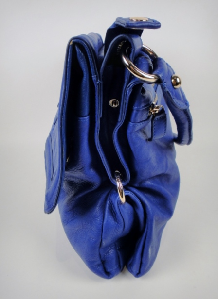 Sabina Blue Leather Handbag