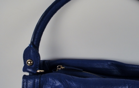 Sabina Blue Leather Handbag