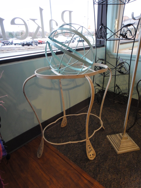 Four Vintage Plant Stands and A Display Stand