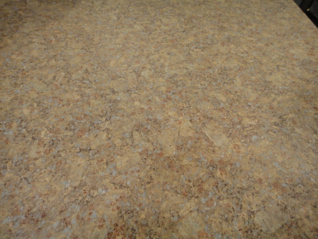 Rectangle Laminate Covered Wood and Metal Table and Four Chairs