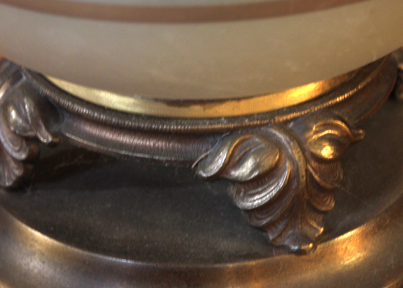 Vintage Glass Painted Table Lamp