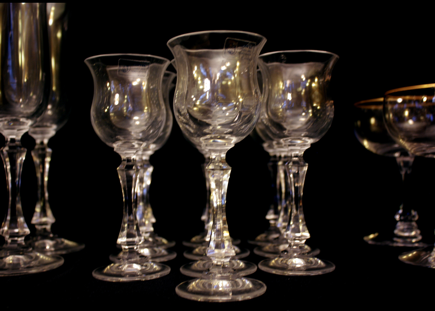 Towle Crystal Fluted Champaign and Assorted Glasses