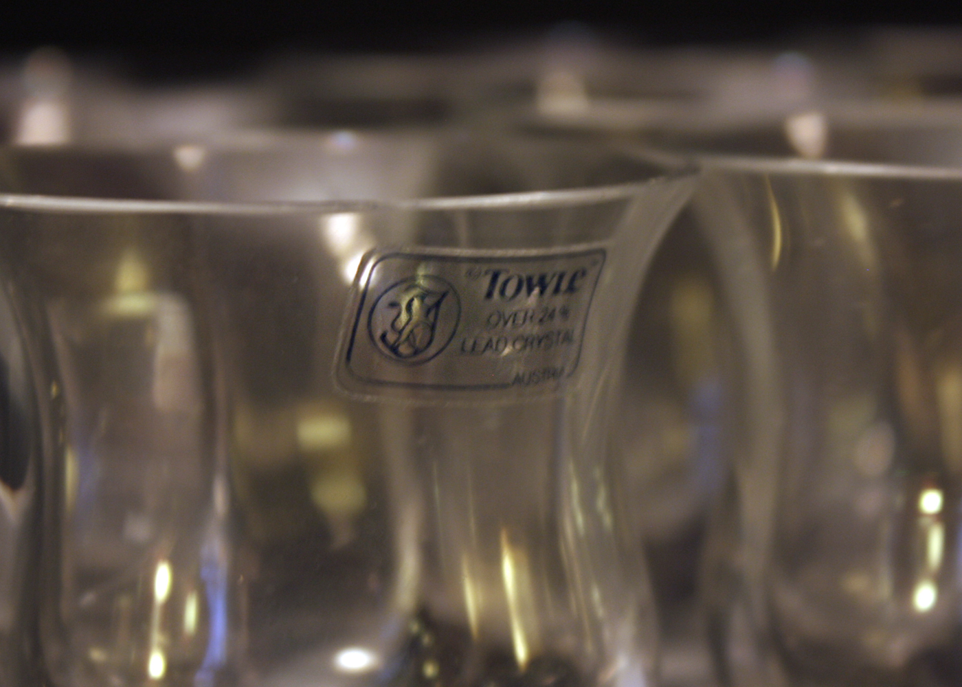 Towle Crystal Fluted Champaign and Assorted Glasses