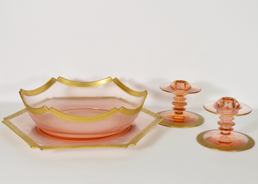 Art Deco Pink Glass Items