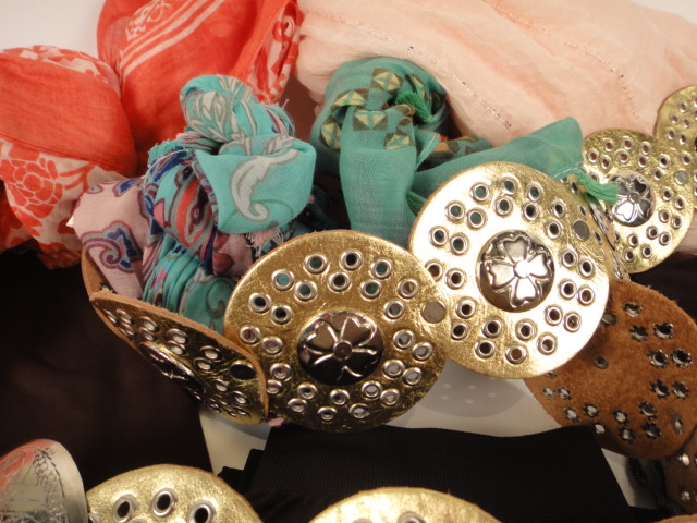 Dairi Moroccan Leather Belt, Leggings and Scarves