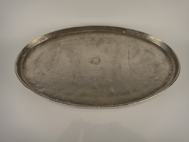 Large Metal Silver Tone Compote Displaying 15 New Scarves