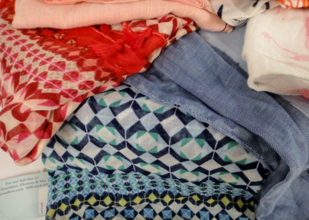 Large Metal Silver Tone Compote Displaying 15 New Scarves