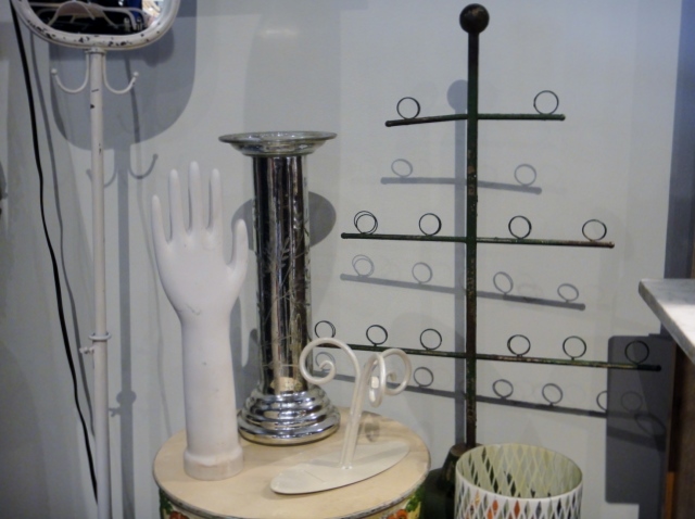 White Wrought Iron Standing Mirror, Jewelry Display Stands + More