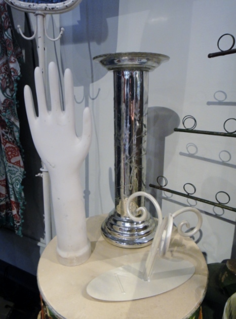 White Wrought Iron Standing Mirror, Jewelry Display Stands + More