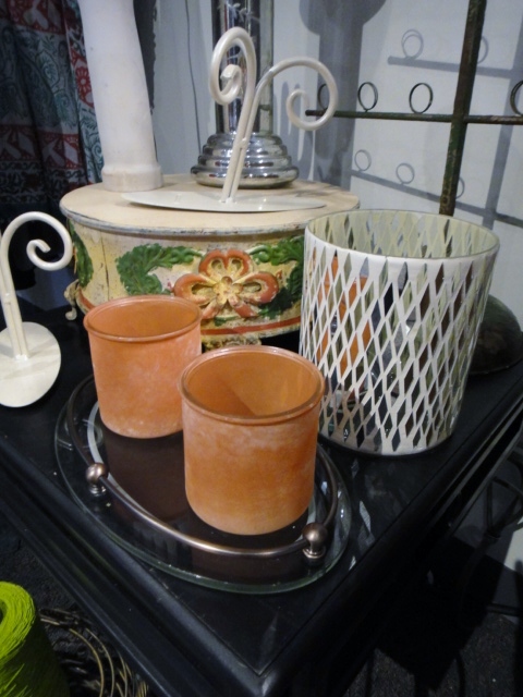 White Wrought Iron Standing Mirror, Jewelry Display Stands + More