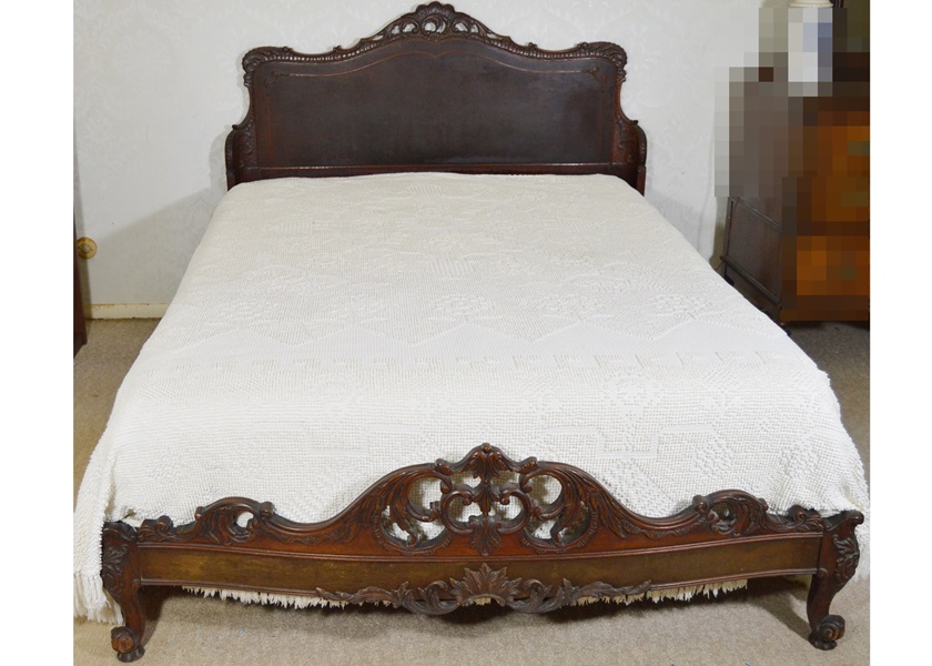 Antique Louis XV Style Low Bed