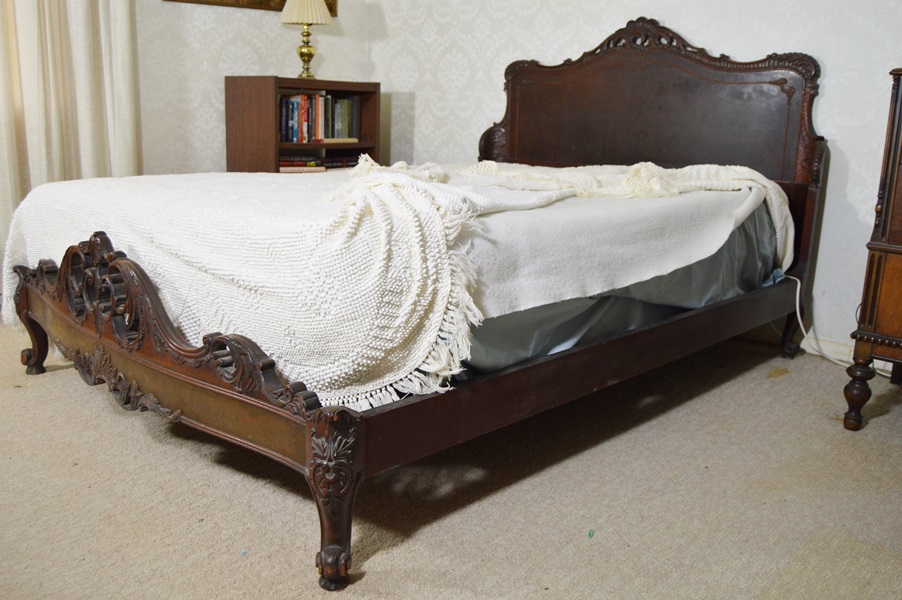 Antique Louis XV Style Low Bed
