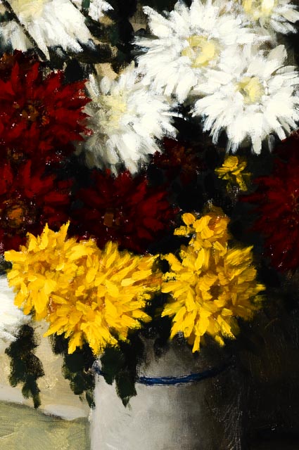 Oil Painting of Floral Still Life by C.M. Van Rooy