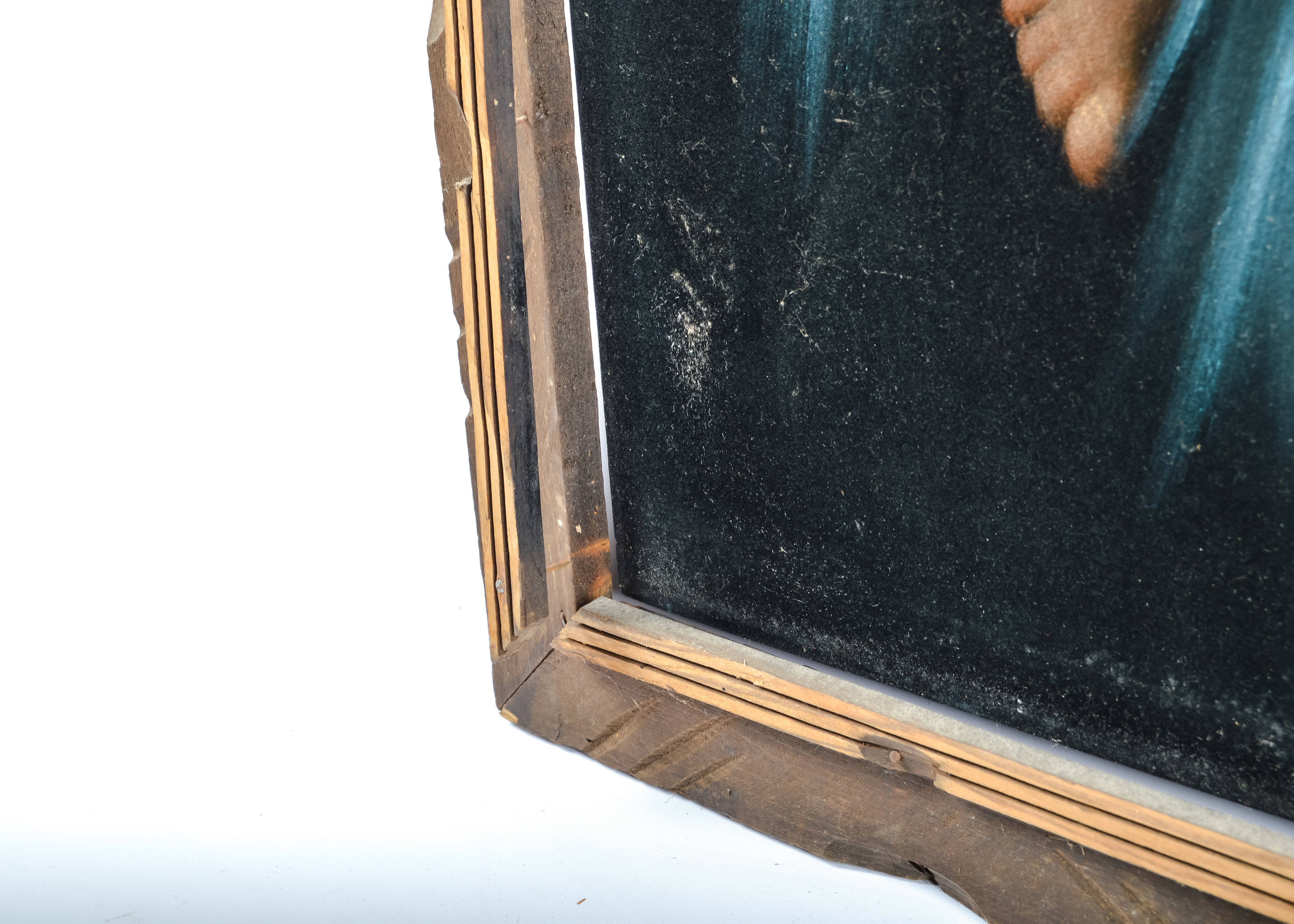 Vintage, Signed Black Velvet Painting of a Nude Woman