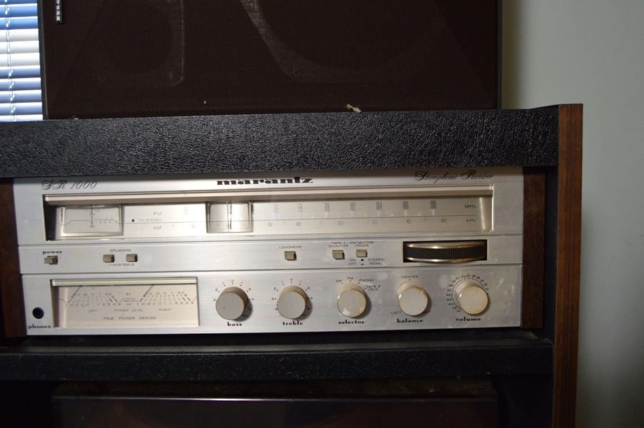 Vintage Stereo System and Cabinet