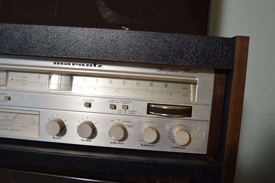 Vintage Stereo System and Cabinet