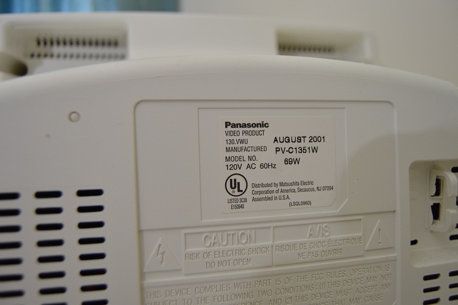 Panasonic VHS Player and Monitor