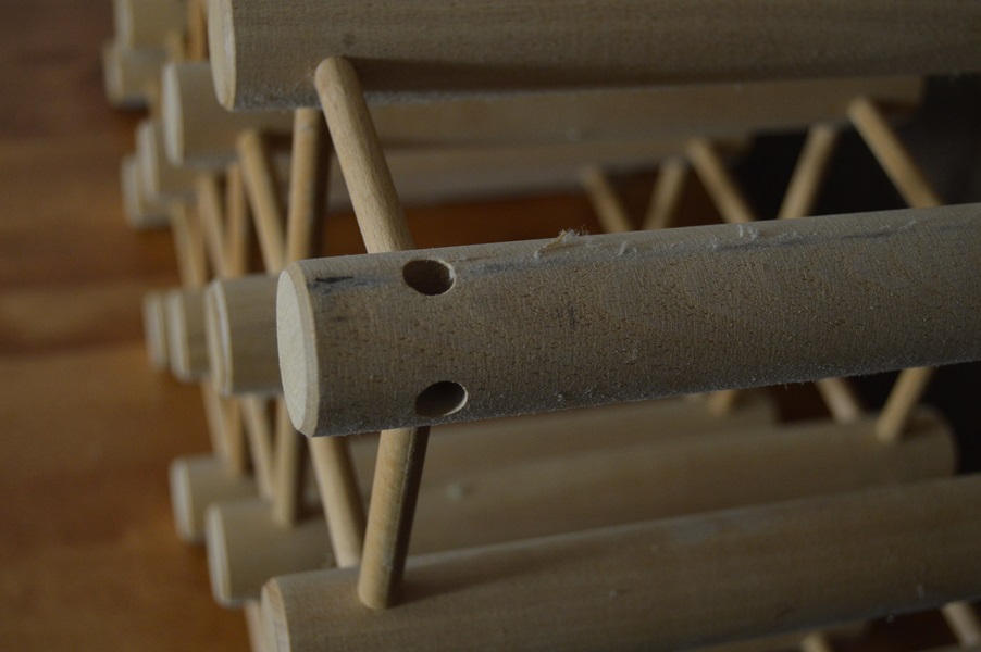 Table Top Wooden Dowel Wine Rack