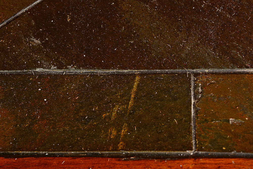 Oak and Tile Console Table