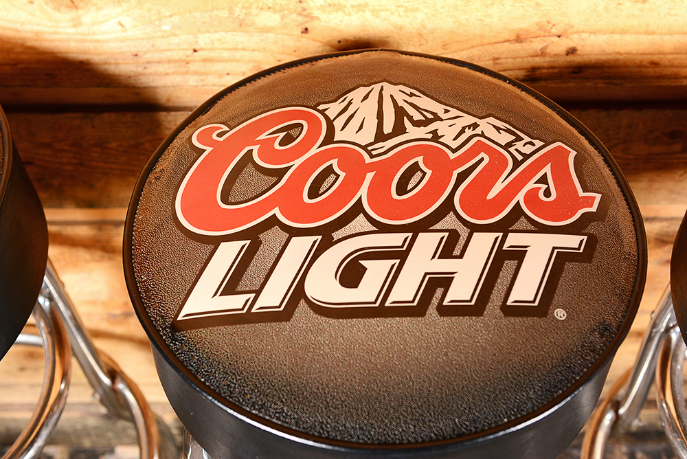 Coors Light Swiveling Bar Stools