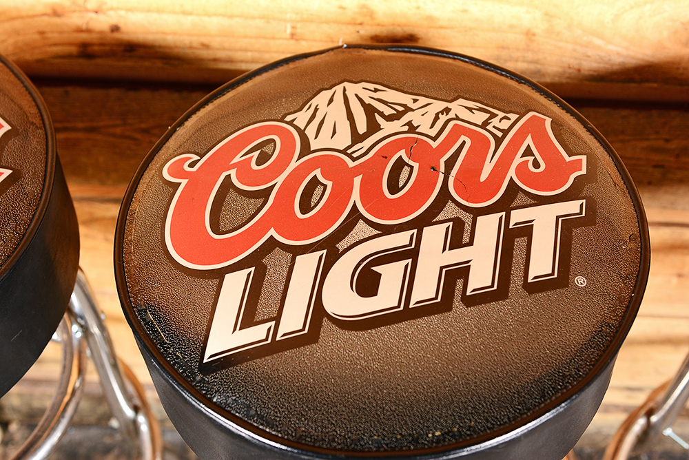 Coors Light Swiveling Bar Stools
