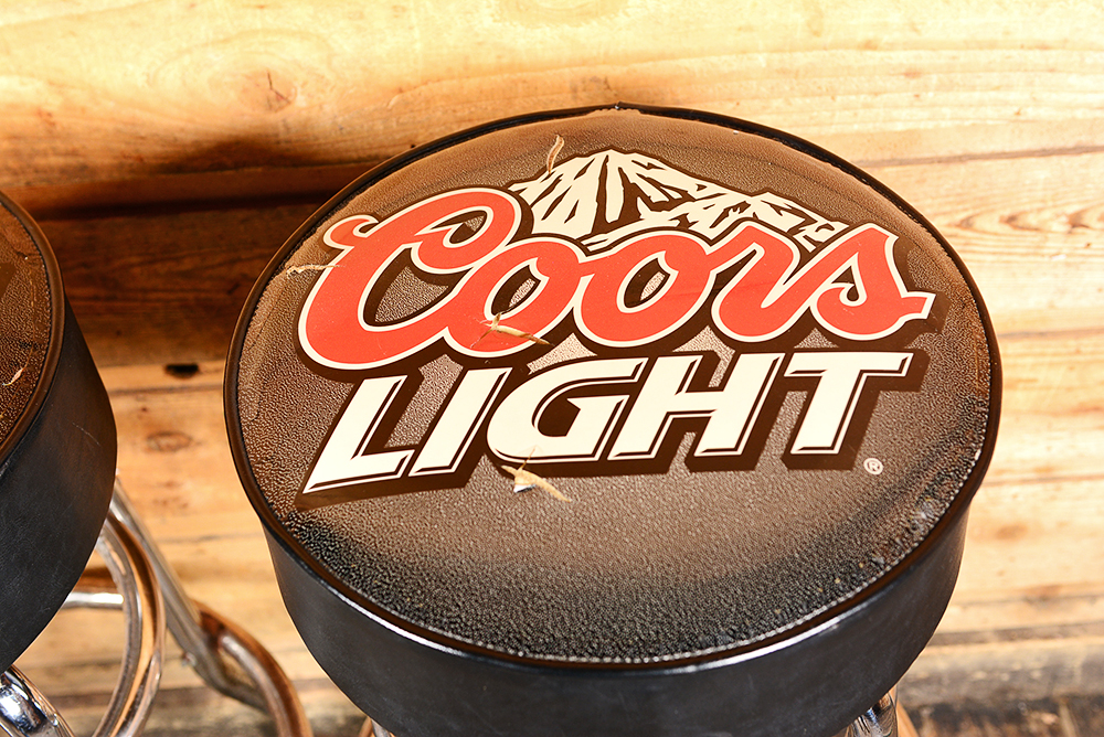 Coors Light Swiveling Bar Stools