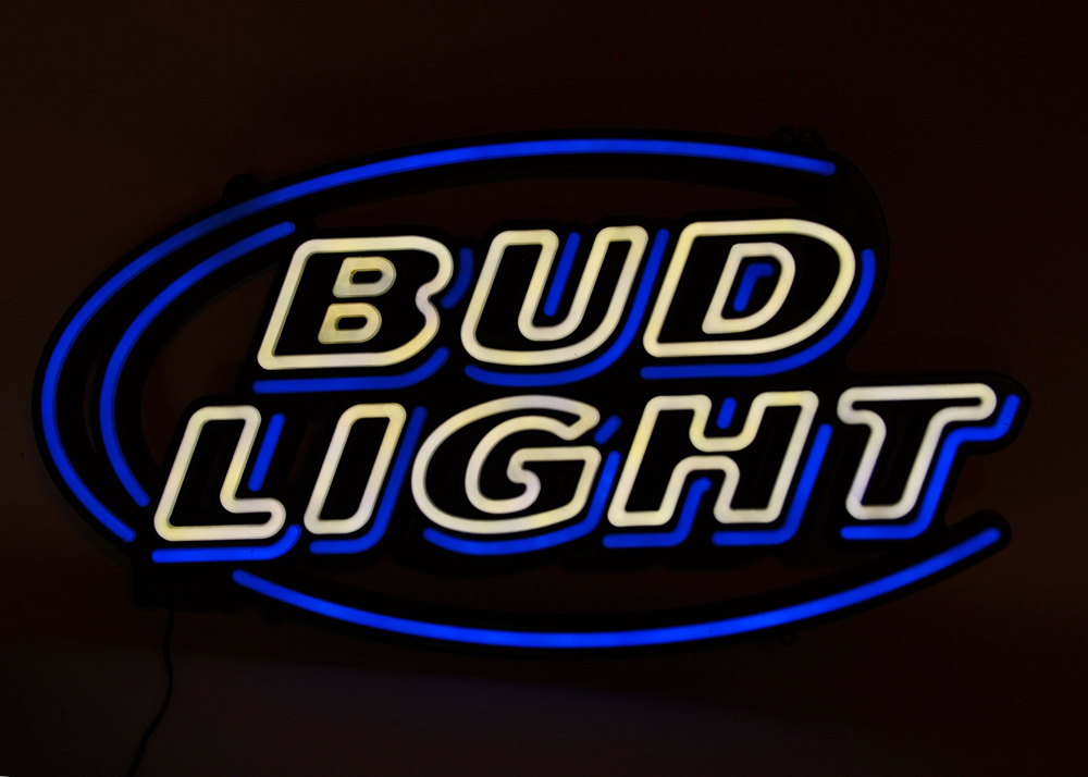 Bud Light Neon Advertising Sign