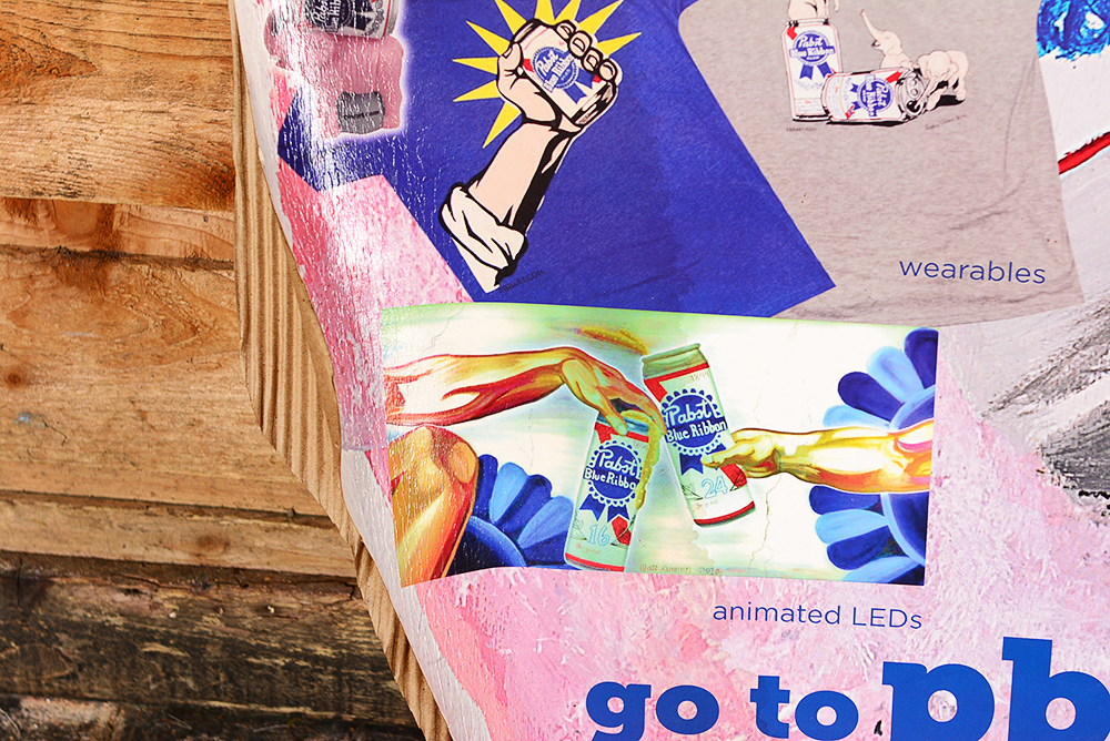 Pabst Blue Ribbon Pink Pig Cardboard Standee