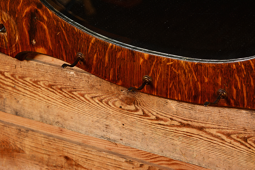 Taxidermy Nine Point Buck with Mirror and Coat Rack