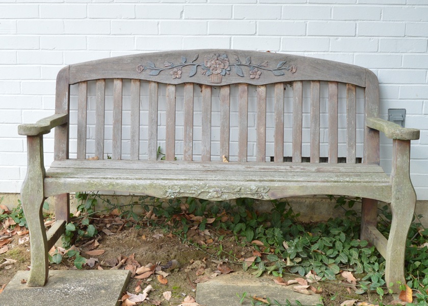 Wooden Slat Back Garden Bench