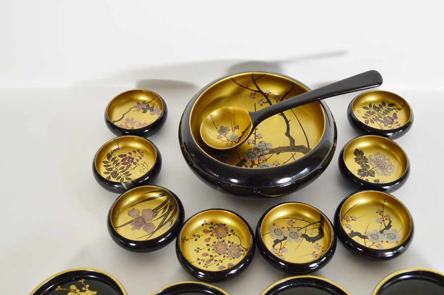 Japanese Lacquered Bowls and Coasters
