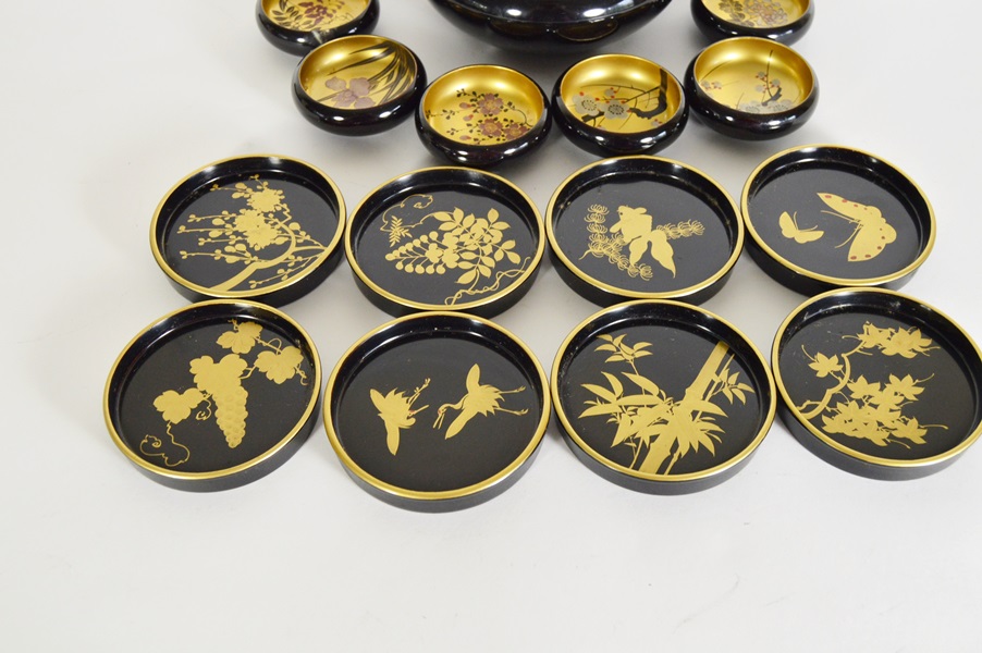 Japanese Lacquered Bowls and Coasters