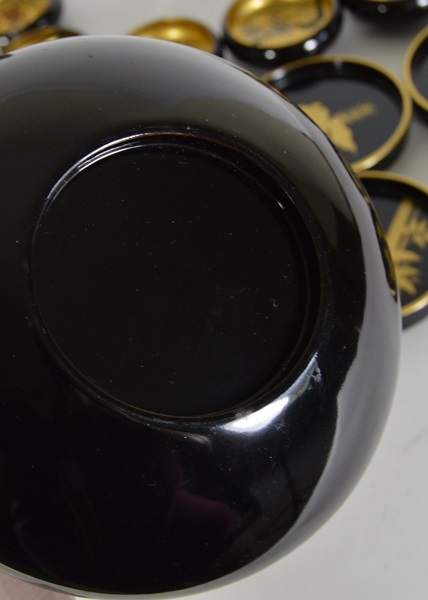 Japanese Lacquered Bowls and Coasters