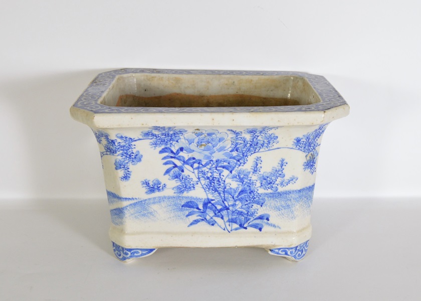 Asain Blue and White Porcelain Planter