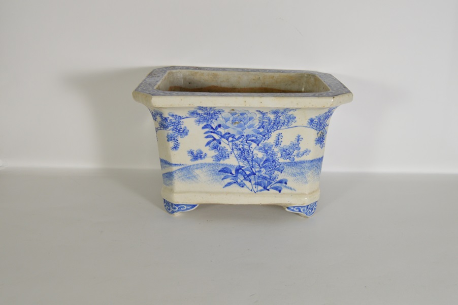 Asain Blue and White Porcelain Planter