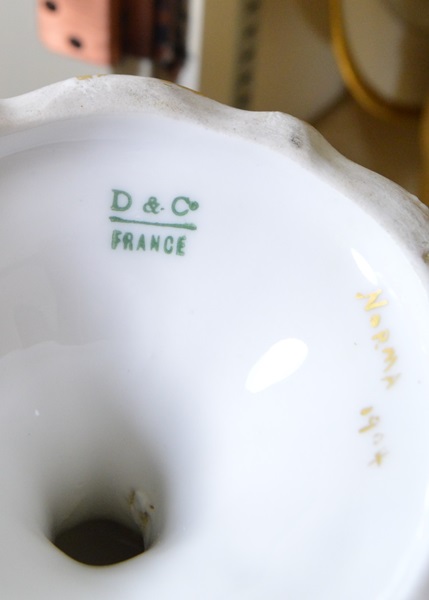 Assortment of Gold Tone China Serving Pieces