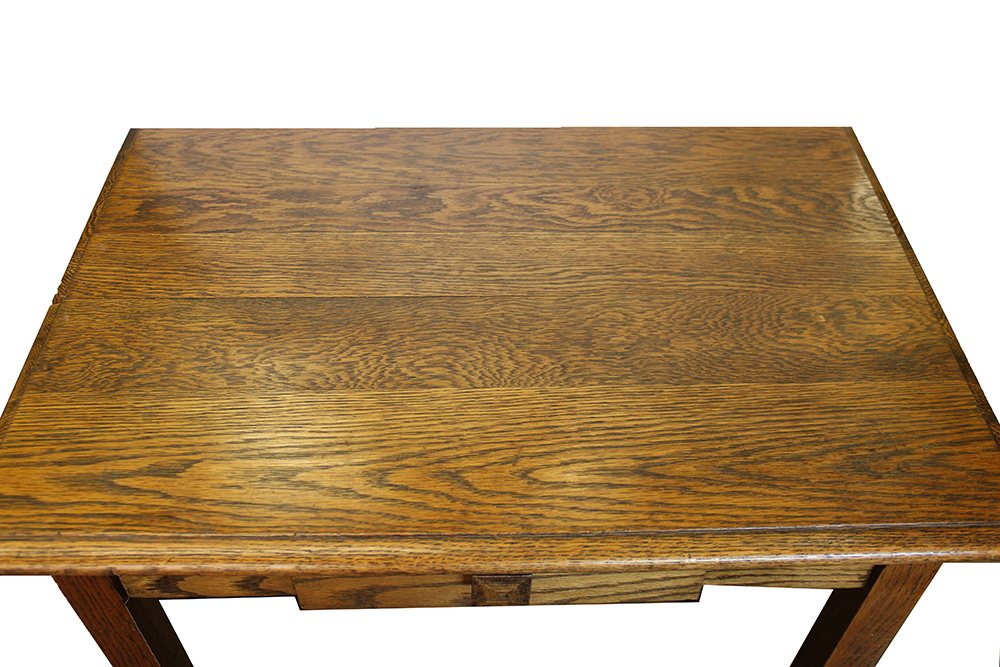 Mission Style Oak Side Table With Drawer