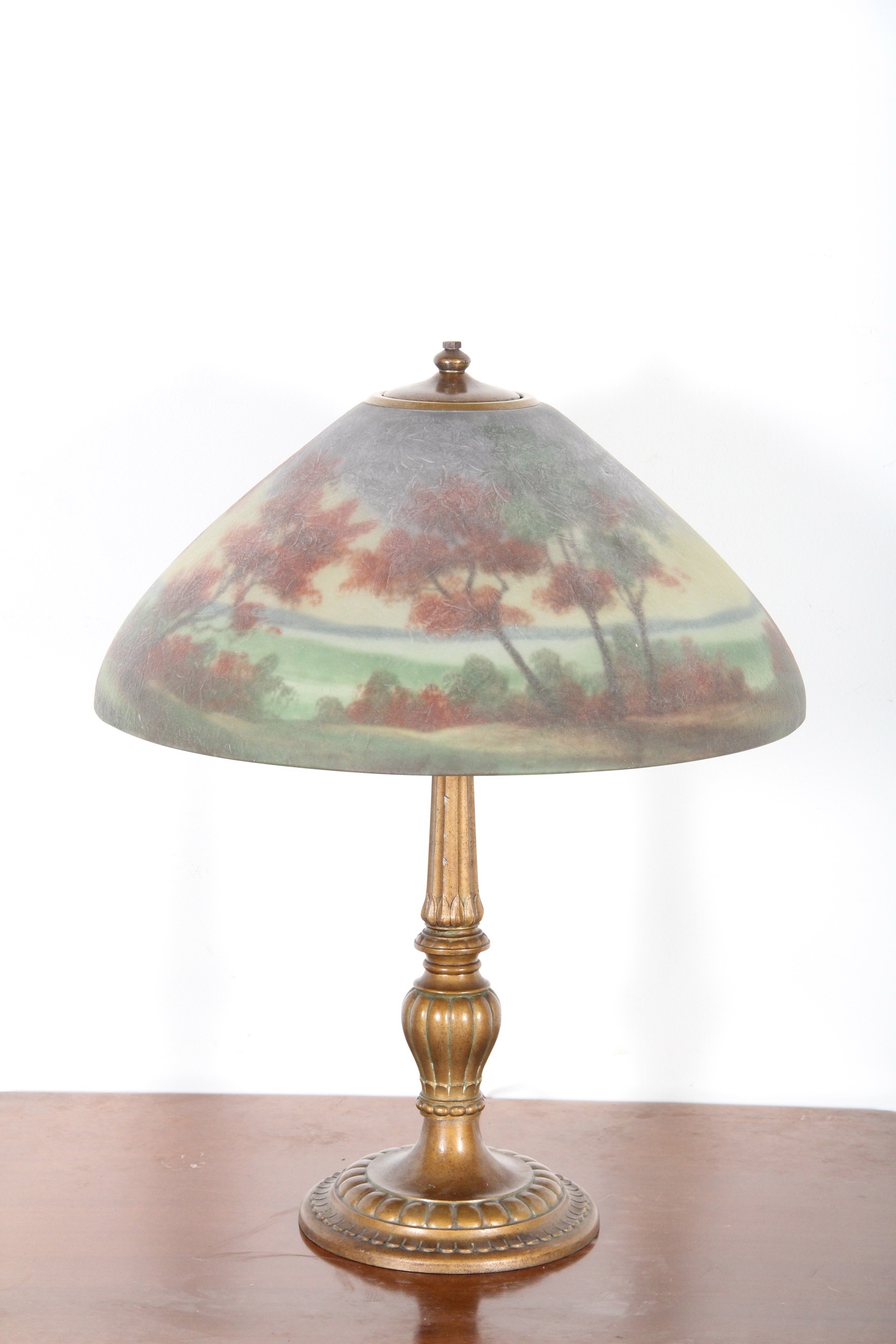 Antique Jefferson Reverse Painted Table Lamp