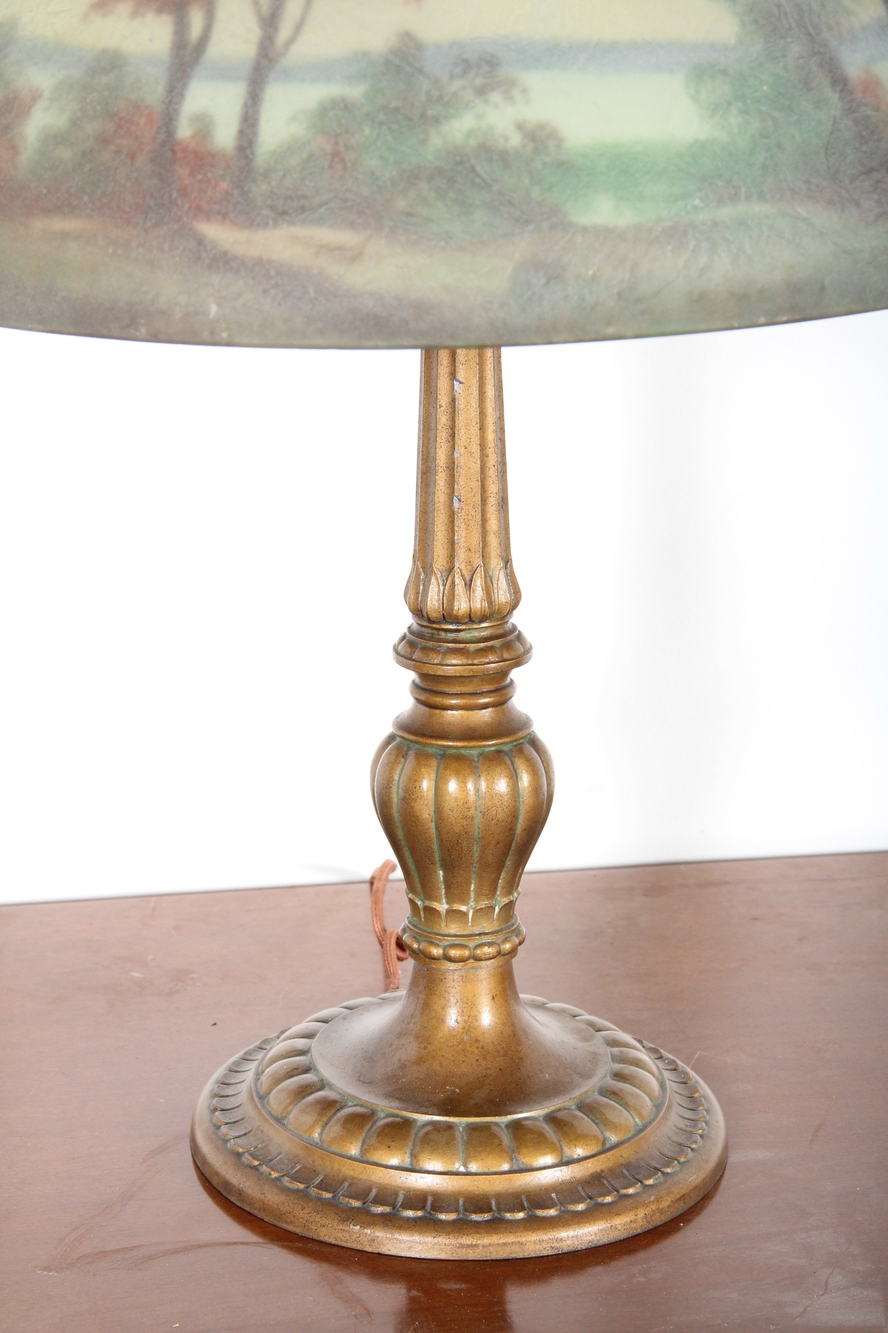 Antique Jefferson Reverse Painted Table Lamp