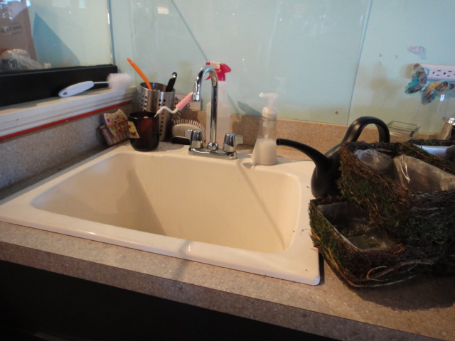 Custom Built Florist Cabinet With Sink