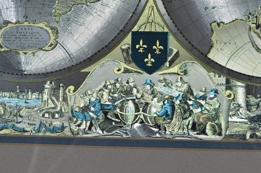 Silver Map of the Globe